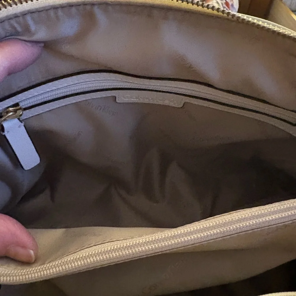 Calvin Klein Collection White and Pink Floral Satchel - Picture 15 of 16